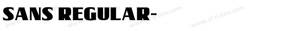 sans regular字体转换